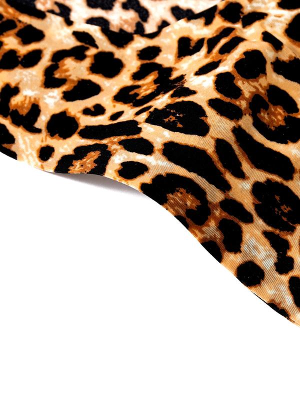 Women's Leopard Print Sexy Thong, Soft Comfy Breathable Seamless Panty for Daily Wear, Ladies Underwear for All Seasons